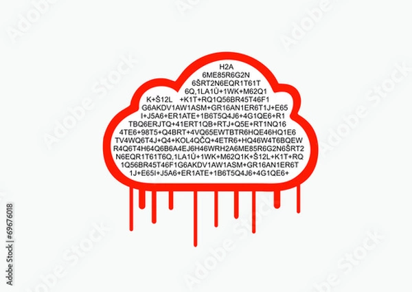 Obraz Cloud server data hack problem