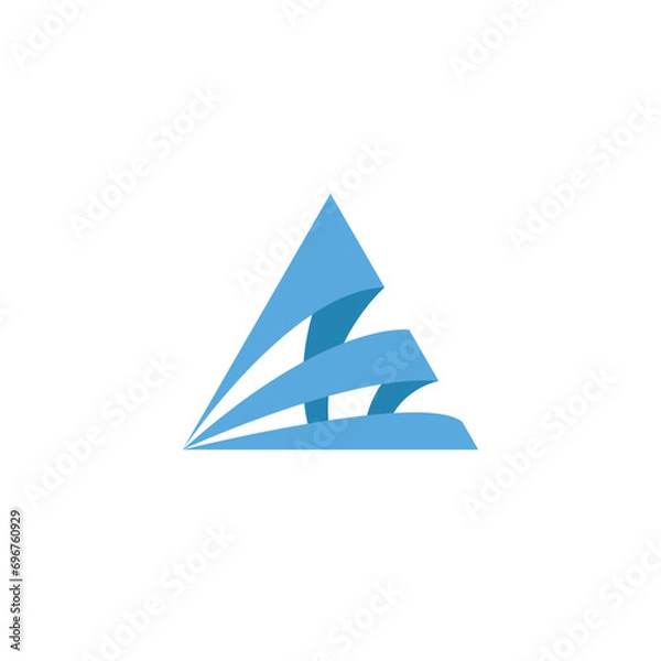 Fototapeta abstract triangle logo template design