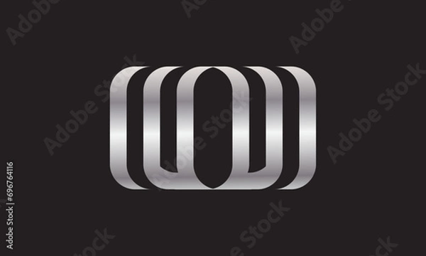 Obraz lETTER WO MODERN LOGO