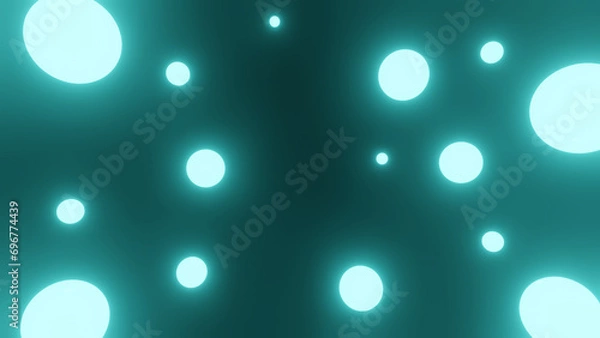 Obraz glowing shiny cyan balls for background