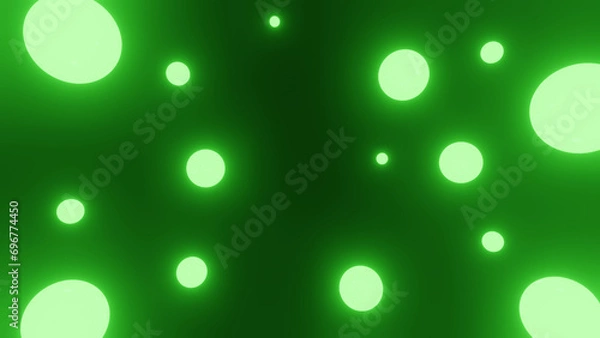 Obraz glowing shiny greenballs for background