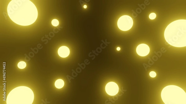Fototapeta glowing shiny yelow balls for background