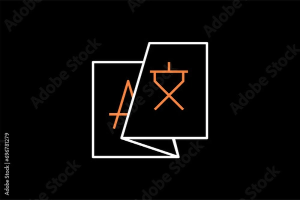 Fototapeta translation  flat  vector illustration in flat design dark style.