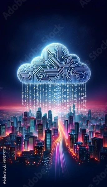 Fototapeta Cloud Hosting