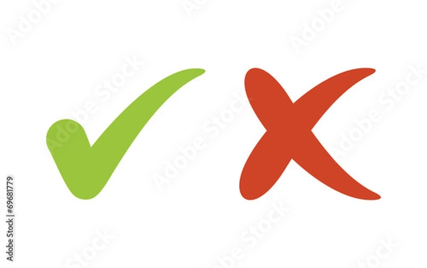 Obraz Check mark stickers