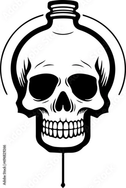 Obraz skull potion logo