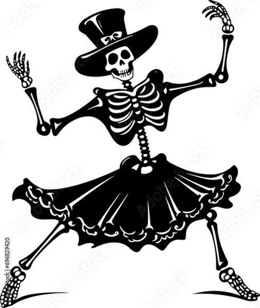 Obraz dancing skeleton