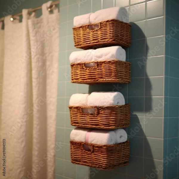 Obraz Towel Storage. Minimalistic and Aesthetic Designs