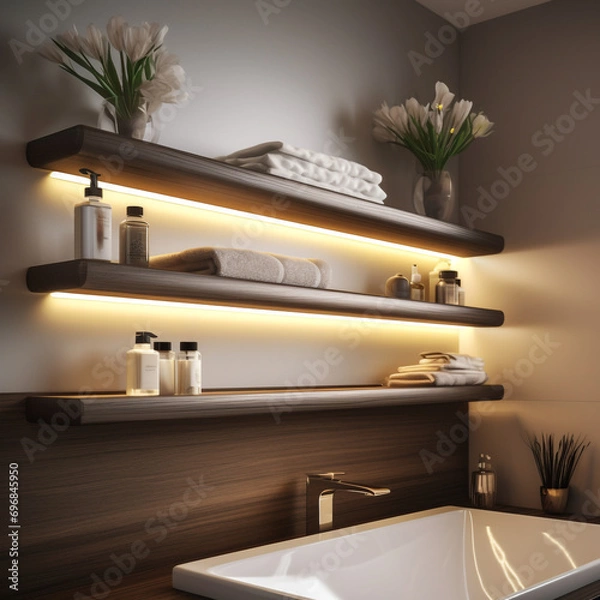 Obraz Bathroom Lighting. Minimalistic and Aesthetic Designs