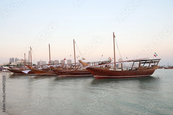 Obraz boats at sunset
