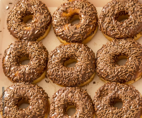 Fototapeta Chocolate doughnuts