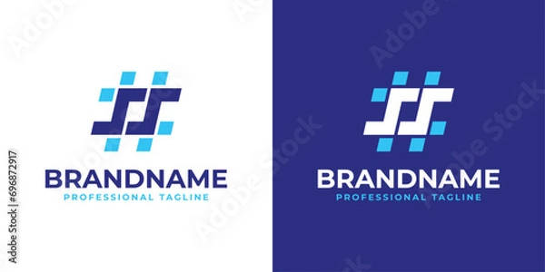 Fototapeta Letter SS Hashtag Logo, suitable for any business with SS initial.