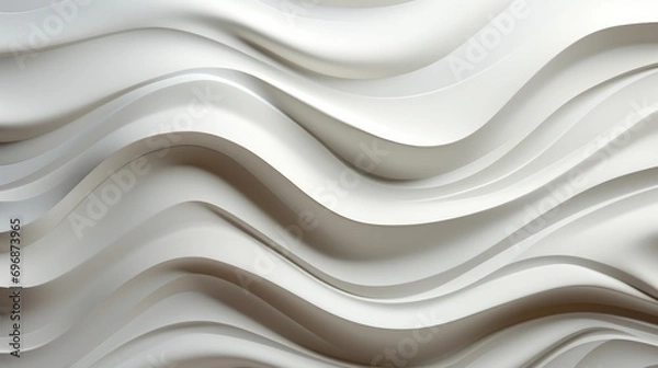 Obraz A mesmerizing display of fluid art, where abstract waves dance upon a pristine white canvas, creating a captivating pattern that exudes modern design