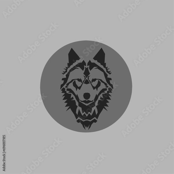 Obraz wolf logo, unique wolf head logo.