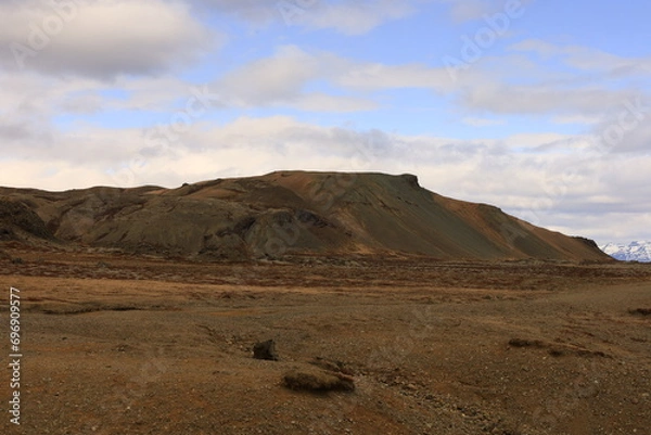 Fototapeta View on a mountain in the south of Iceland, in the Austurland region