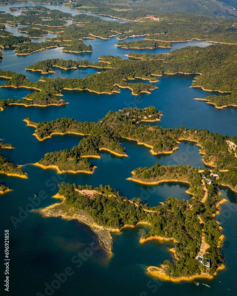 Obraz Aerial photo of Guatape in Colombia