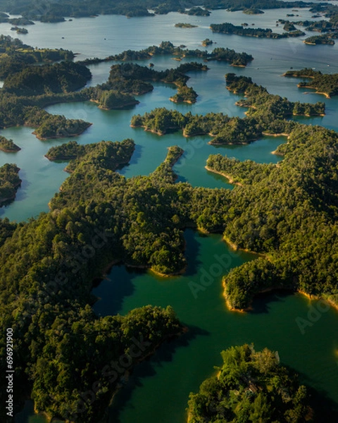 Obraz Guatape in Colombia, aerial