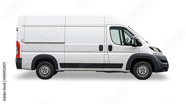 Obraz white delivery van isolated on transparent Background 