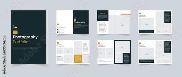 Fototapeta Photography portfolio template design or photography portfolio layout design