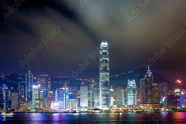 Obraz Hong Kong city at night