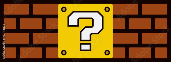 Obraz Surprise box background. Brick Box Icon