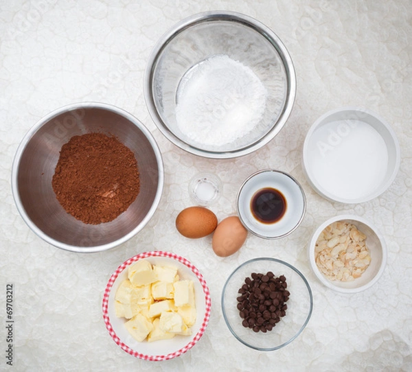 Obraz brownie ingredient