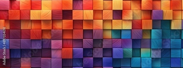 Obraz different sized colored blocks in a colorful pattern