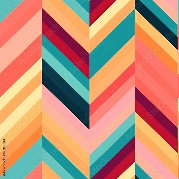 Fototapeta Chevron seamless pattern background. Repeating zigzag texture with diagonal lines. Herringbone background for textile, fabric, print, illustration, wallpaper. New Classics: Menswear Inspired concept.