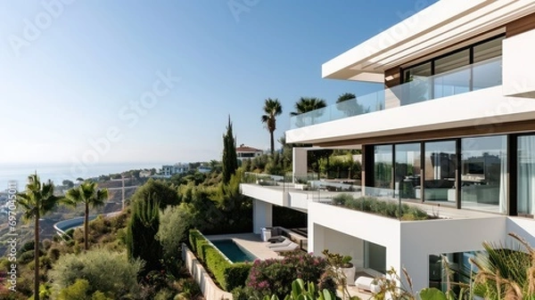 Fototapeta Marbella House Elevated with Minimalist Mediterranean Style