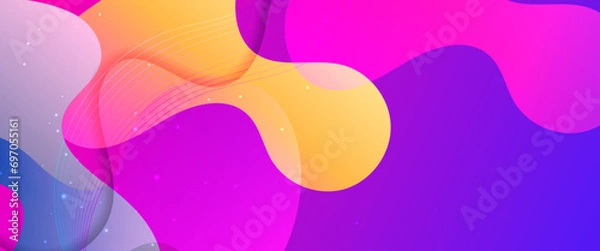 Fototapeta Colorful colourful vector wavy and liquid simple banner modern design. Colorful modern graphic design liquid element for banner, flyer, card, or brochure cover