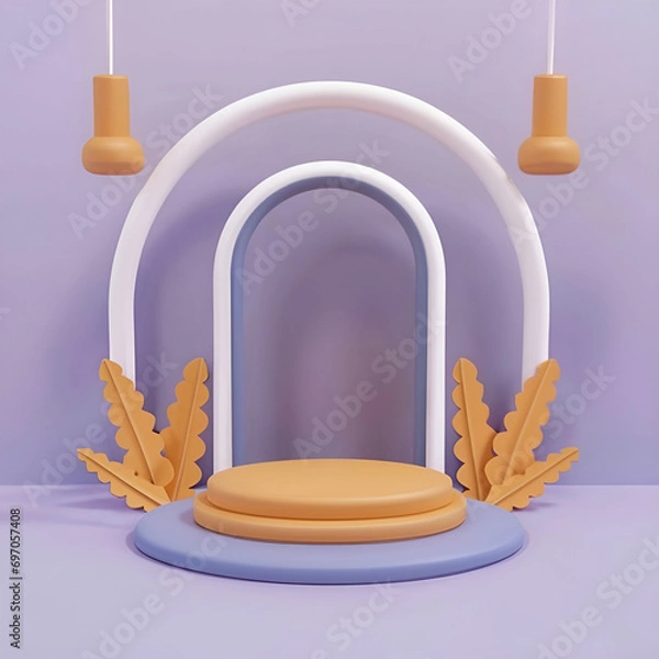 Obraz clean white podium beautiful background