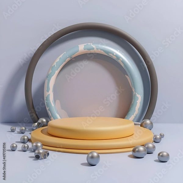 Obraz clean white podium beautiful background