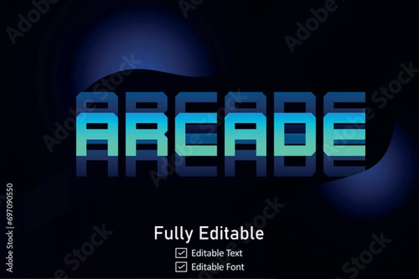 Obraz Futuristic gaming  text effect for editable font