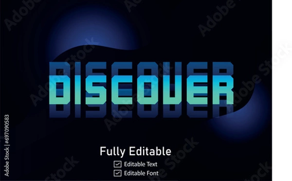 Fototapeta Futuristic gaming  text effect for editable font