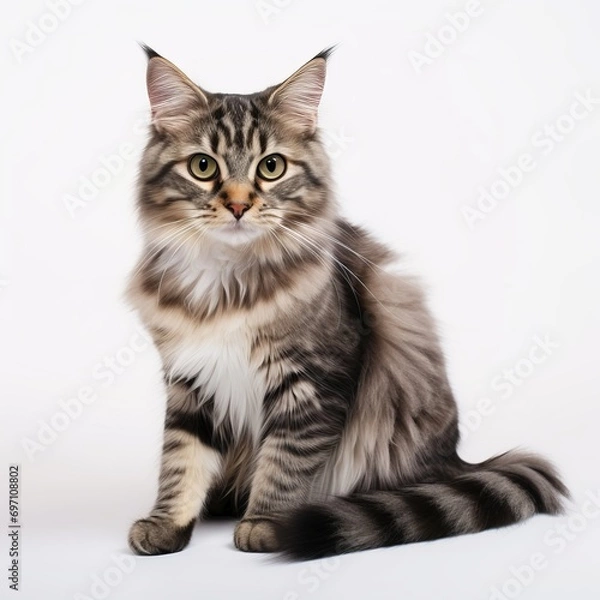 Obraz Cute  caton a white background