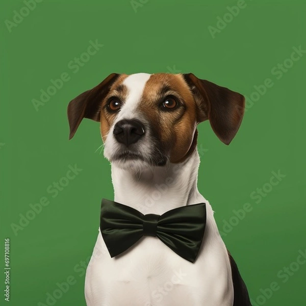 Obraz Cute dog with a bowtie 