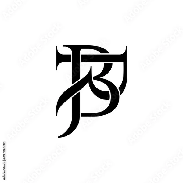 Obraz jrb typography letter monogram logo design