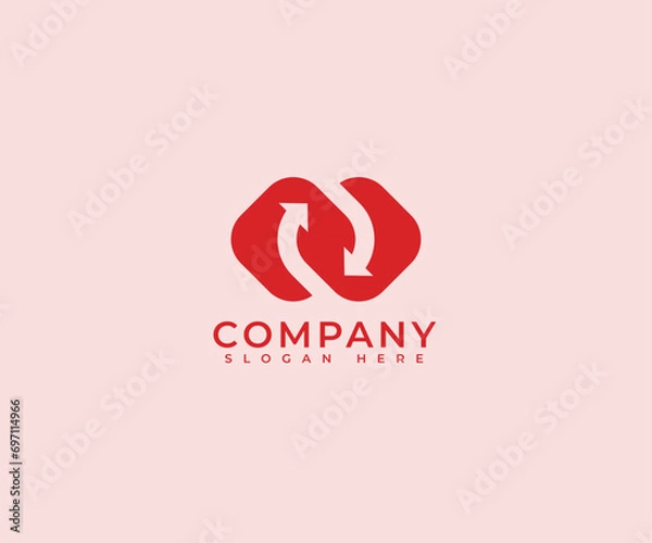 Fototapeta backlinks seo modern logo design template