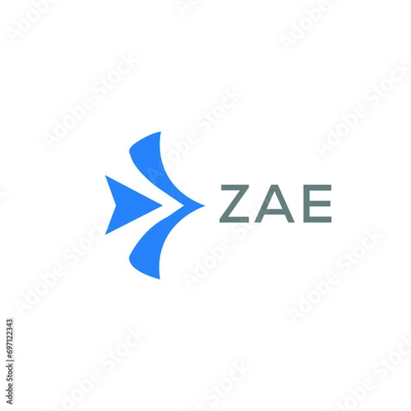 Fototapeta ZAE Letter logo design template vector. ZAE Business abstract connection vector logo. ZAE icon circle logotype.
