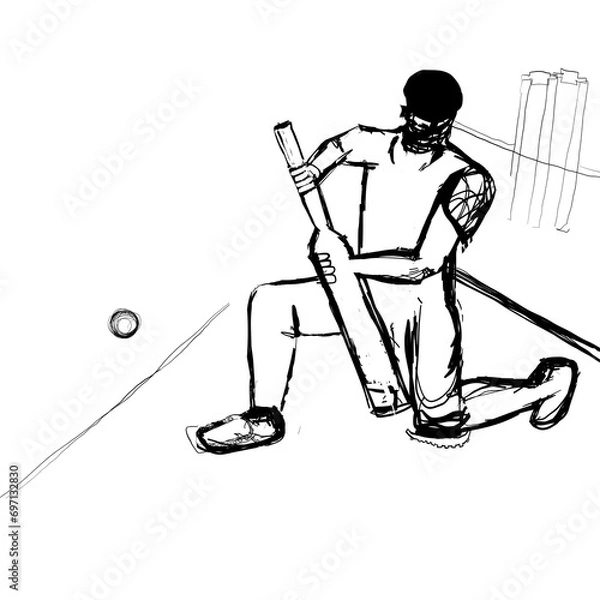 Obraz Cricket batsman