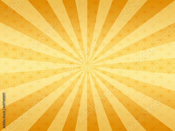 Fototapeta 和柄と集中線の背景