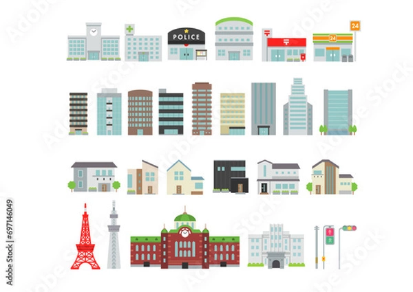 Obraz 建物イラスト