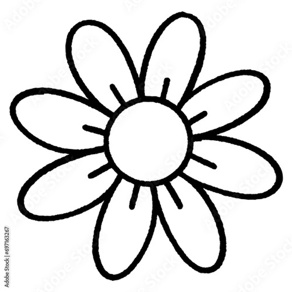 Obraz svg cute flower doodle element set