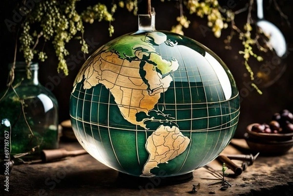 Obraz the world in the form of globe