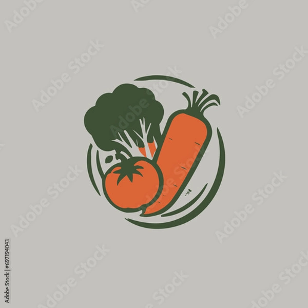 Obraz Vegetables Logo EPS Format Very Cool Design