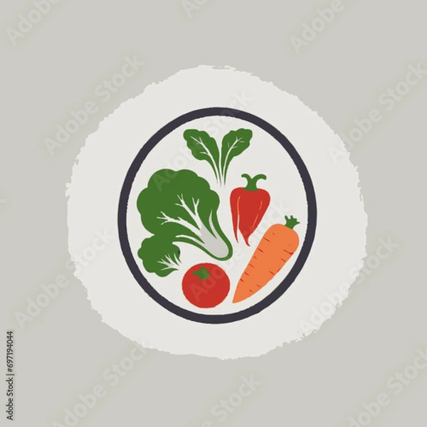 Obraz Vegetables Logo EPS Format Very Cool Design