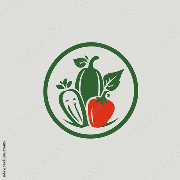 Obraz Vegetables Logo EPS Format Very Cool Design