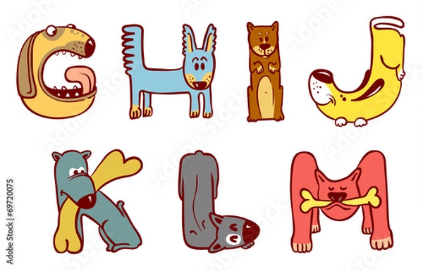 Obraz dogs alphabet