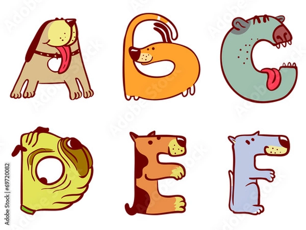 Obraz dogs alphabet