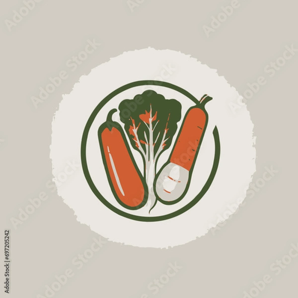 Obraz Vegetables Logo EPS Format Very Cool Design